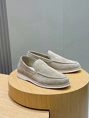 Hermès low loafers in suede combine sleek design light taupe - 2