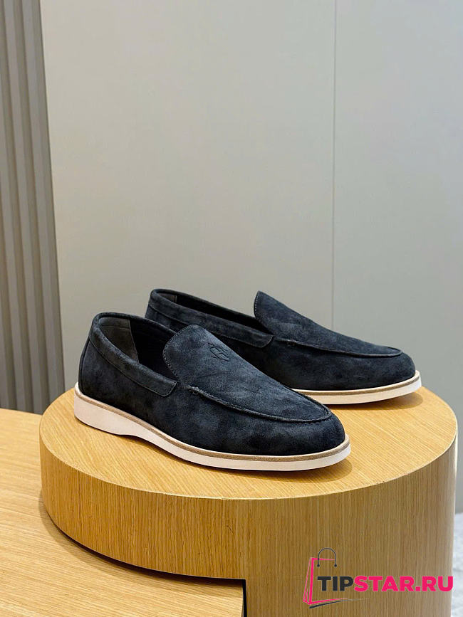 Hermès low loafers in suede combine sleek design dark blue - 1