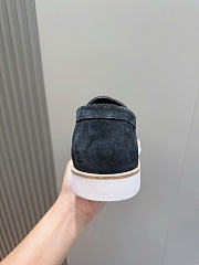 Hermès low loafers in suede combine sleek design dark blue - 2