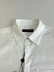 Louis Vuitton Monogram Embossed Pocket Collar Long-Sleeve Shirt White - 2