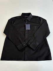 Louis Vuitton Monogram Embossed Pocket Collar Long-Sleeve Shirt Black - 5