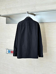Louis Vuitton Monogram Embossed Pocket Collar Long-Sleeve Shirt Black - 6