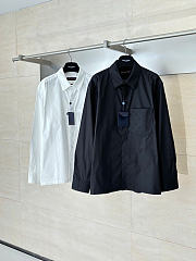 Louis Vuitton Monogram Embossed Pocket Collar Long-Sleeve Shirt Black - 2