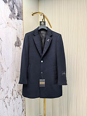 Zegna Men Coat Navy Blue Color - 1