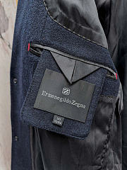 Zegna Men Coat Navy Blue Color - 2