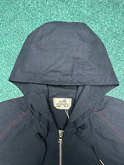 Hermes Dark blue hooded jacket - 2