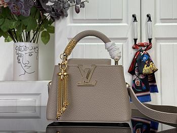 Louis Vuitton Capucines Mini Bag In Taupe Size 21x14x8 cm