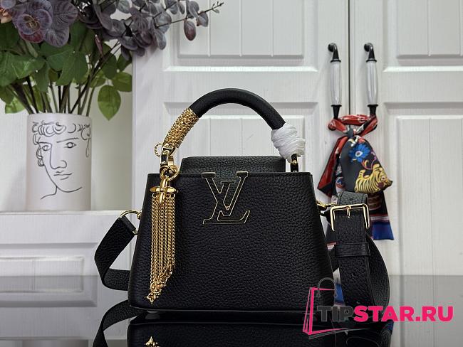 Louis Vuitton Capucines Mini Bag In Black Size 21x14x8 cm - 1