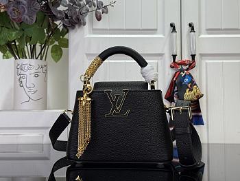 Louis Vuitton Capucines Mini Bag In Black Size 21x14x8 cm