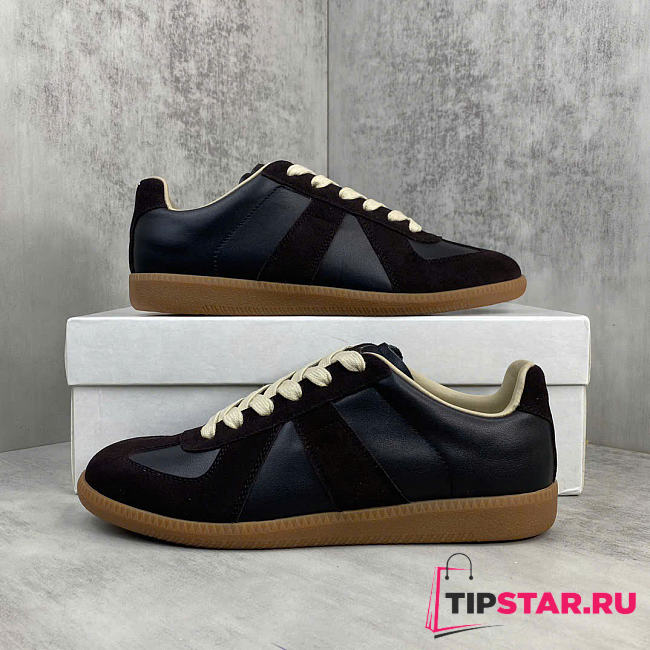 Maison Margiela suede sneakers in black - 1