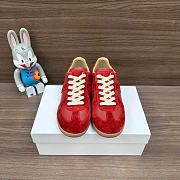 Maison Margiela suede sneakers in red - 6