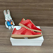 Maison Margiela suede sneakers in red - 5