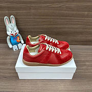 Maison Margiela suede sneakers in red - 3