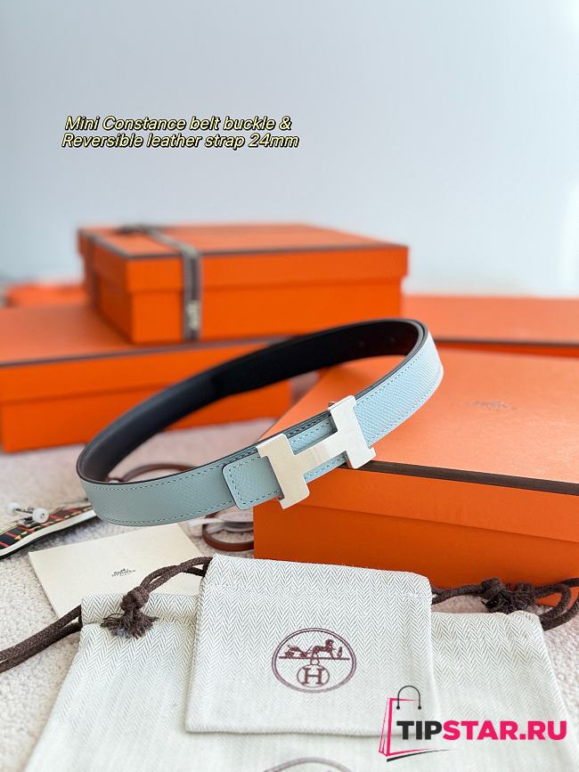 Hermes Mini Constance epsom 24 mm blue - 1