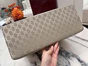 Gucci GG Emblem large tote bag silver fabric - 5