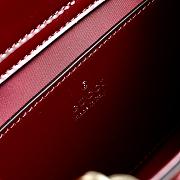 Gucci Diana crystals small tote bag Rosso Ancora red velvet - 6