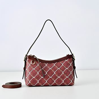 Gucci GG Emblem Small Shoulder Bag Red/pink GG material