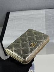 Chanel Zippered Coin Case Champagne Gold - 2