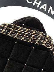Chanel Clutch with Chain Velvet, gemstones & gold-plated metal black - 4