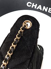 Chanel Clutch with Chain Velvet, gemstones & gold-plated metal black - 5