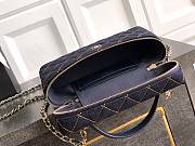 Chanel Classic Vanity with Chain Denim & Gold Metal Dark Blue & Orange - 5