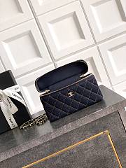 Chanel Classic Vanity with Chain Denim & Gold Metal Dark Blue & Orange - 3