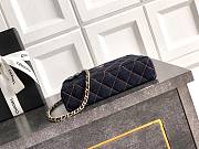 Chanel Classic Vanity with Chain Denim & Gold Metal Dark Blue & Orange - 4
