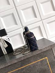 Chanel Classic Vanity with Chain Denim & Gold Metal Dark Blue & Orange - 2