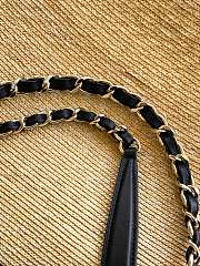 Chanel Large shopping bag Braided straw Beige & Black - 5