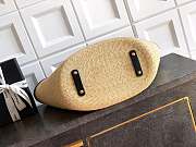 Chanel Large shopping bag Braided straw Beige & Black - 2