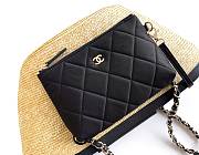 Chanel Medium shopping bag Braided straw Beige & Black - 3