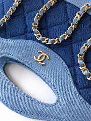 Chanel Clutch with chain Washed Denim Blue - 2