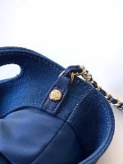 Chanel Clutch with chain Washed Denim & Gold-Tone Metal Light Blue & Dark Blue - 6