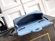 Chanel Embroidered Denim Perfume Bottle Single Flap Bag 20 cm - 4