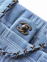 Chanel Embroidered Denim Perfume Bottle Single Flap Bag 20 cm - 3