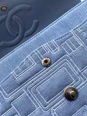 Chanel Embroidered Denim Perfume Bottle Single Flap Bag 25 cm - 2