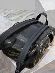 Ysl Camouflage Green Canvas Backpack - 5