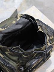 Ysl Camouflage Green Canvas Backpack - 3