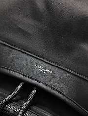Ysl City Leather-Trimmed ECONYL Backpack In Black - 2