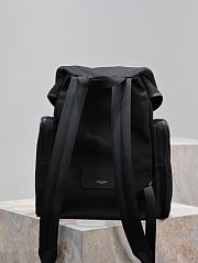 Ysl City Leather-Trimmed ECONYL Backpack In Black - 3