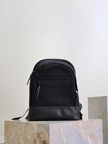 Ysl Saint Laurent Black Canvas City Backpack