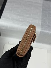 Chanel Zippered Coin Case Carviar Gold Hardware Brown - 5