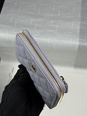 Chanel Zippered Coin Case Carviar Gold Hardware Purble - 3