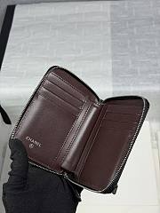 Chanel Zippered Coin Case Carviar Silver Hardware Black - 3