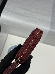 Chanel Zippered Coin Case Carviar Gold Hardware Burgundy - 6