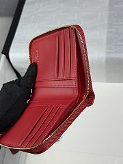 Chanel Zippered Coin Case Carviar Gold Hardware Red - 6