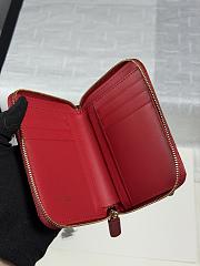 Chanel Zippered Coin Case Carviar Gold Hardware Red - 2