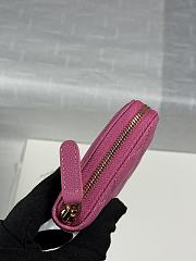 Chanel Zippered Coin Case Carviar Gold Hardware Pink - 4