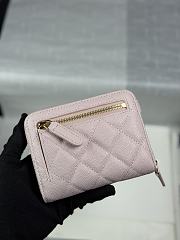 Chanel Zippered Coin Case Carviar Gold Hardware Light Pink - 3