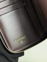 Chanel Zippered Coin Case Carviar Gold Hardware Black - 5